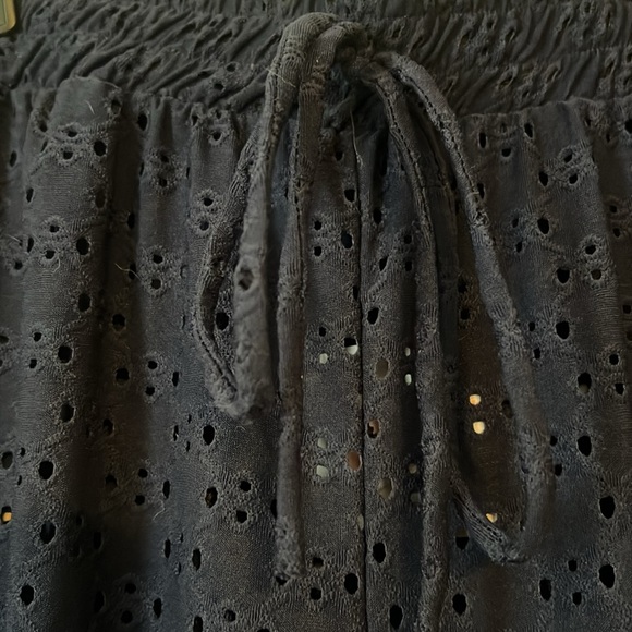 Navy Eyelet Beach Coverup Pants Size XL - Picture 3 of 5